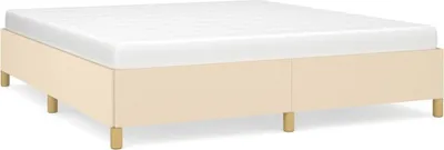 Produktbild von vidaXL Boxspringbettgestell Creme 160x200 cm Stoff