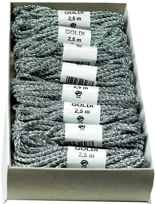 Produktbild von Goldina® 474703051225 Weihnachtskordel - 3 mm x 2,5 m, silber