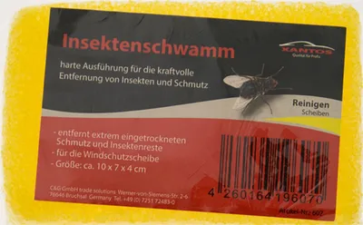 Produktbild von Gelber Insektenschwamm für die Fahrzeugreinigung und Entfernung von Insektenresten