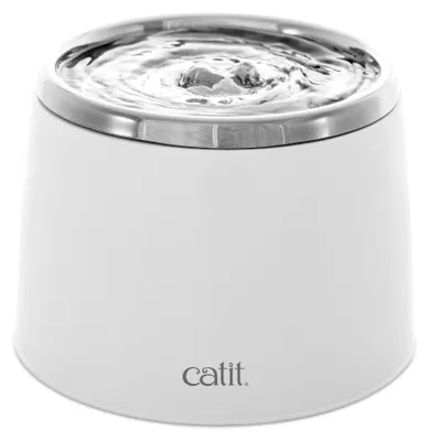 Produktbild von Catit Trinkbrunnen, für Katzen, mit Edelstahleinsatz, 2L, weiß