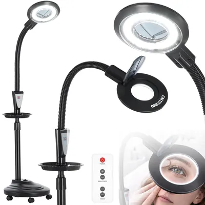 Zdjęcie produktu dla Lampa LED Kosmetyczna LUPA 24W Powiększająca Do Rzęs Stojąca Czarna