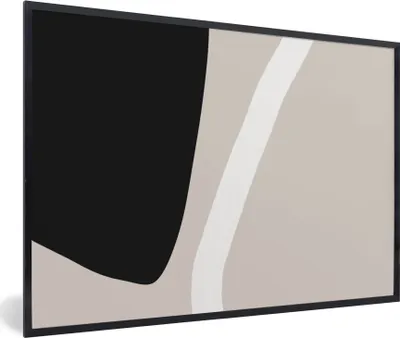 Produktbild von MuchoWow® Gerahmtes Poster Pastell - Minimalismus - Formen 60x40 cm - Poster mit Schwarzem Bilderrahmen Wandposter Rahmen Foto Bilder - Printing - Wanddeko Schlafzimmer