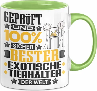 Produktbild von ExotischeTierhalter Geschenk Lustiger Spruch für ExotischeTierhalter Geschenkidee Bester ExotischeTierhalter Der Welt (Grün)