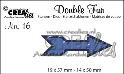 Produktbild von Crealies Double Fun die no. 16 Pfeil Stanzschablone
