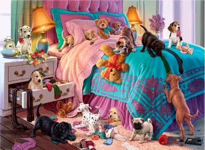 Image de Puzzle Anatolian Chiens espiègles 1000 pièces