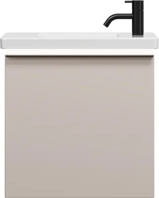 Image de burgbad Eqio lavabo en céramique avec meuble sous-lavabo et éclairage LED, 530x315x540mm, SFPQ053F6583C0001G0252