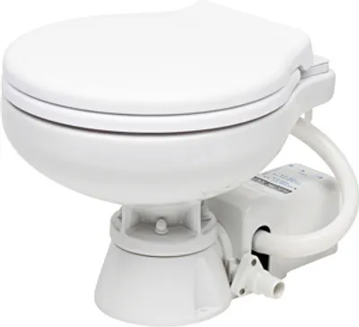 Produktbild von Allpa Space Saver Elektrische Toilette, 24v, Zufuhr Ø19mm, Abfuhr Ø25mm, Gewicht 9kg (Soft-Close)