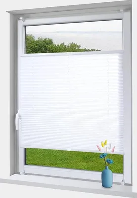 Immagine prodotto di Tenda plissettata bianca 65x200 cm, semitrasparente, sistema Easyfix