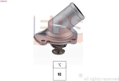 Produktbild von EPS Thermostat Kühlmittel 92°C für OPEL Corsa D Schrägheck (S07) Corsa C Schrägheck (X01) Meriva A (X03) Astra H Caravan (A04) Astra H Schrägheck