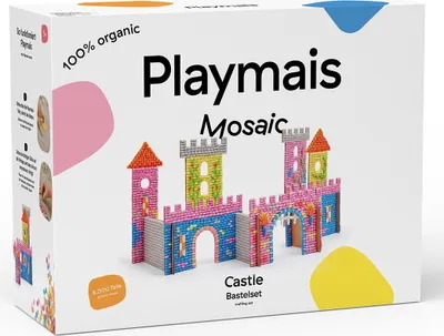 Produktbild von PlayMais Bastel Kreativität Bastelset Mosaic 8000 Castle Schloss ab 5 Jahren 160974