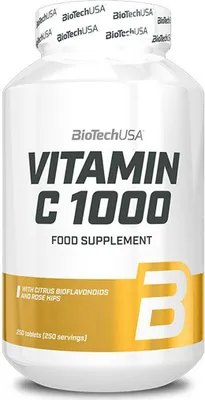 Obrázok produktu pre BioTech USA Vitamin C 1000 250 tabliet / Vitamn C / Vitamn C v tabletch