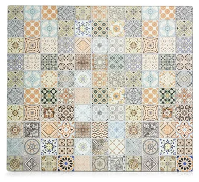 Herdabdeckplatte Mosaik aus Glas, 56 x 50 cm