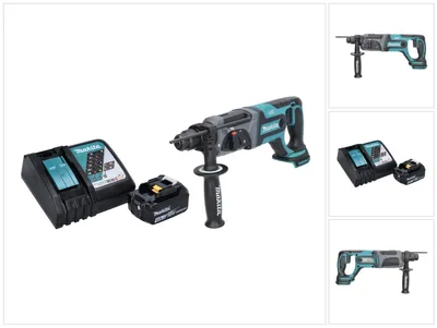 Obrázek produktu pro Akumulátorová příklepová vrtačka Makita DHR 241 RM1 18 V 2,0 J SDS plus + 1x akumulátor 4,0 Ah + nabíječka