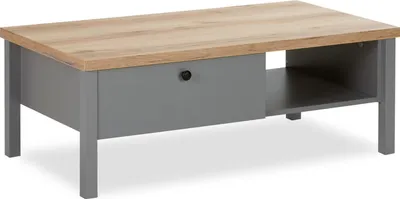 Produktbild von Homestyle4u Couchtisch Holz Grau Wohnzimmertisch Holztisch Sofatisch Tisch Beistelltisch Stauraum