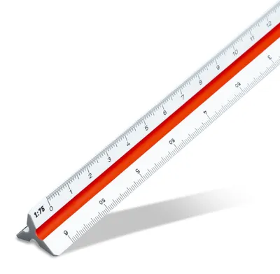 Immagine prodotto di Aristo AR1314/5, righello triangolare per scuole professionali (plastica, 30 cm), colore bianco