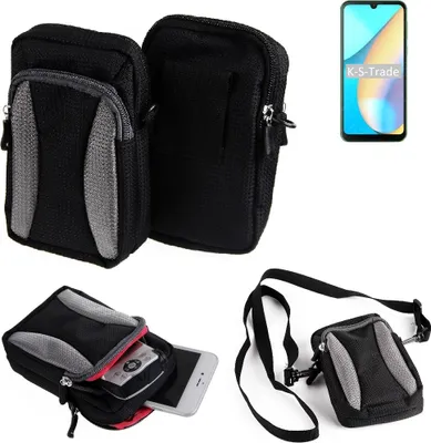Produktbild von K-S-Trade Holster Schutz Hülle kompatibel mit Blackview OSCAL C20 Handy Hülle Gürteltasche Umhängetasche mit Zusatzfach schwarz