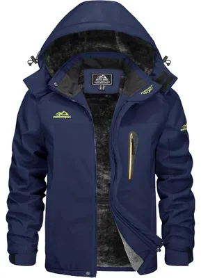 Productafbeelding van Winterjas voor heren, waterdicht, warm gevoerd, donkerblauw, maat XL