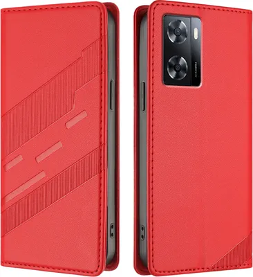 Image de Etui pour Oppo A57 4G/A77 4G/A57S 4G/A57e 4G/A77S 4G, étui portefeuille en cuirPolyuréthaneavec fente pour cartes et fonction stand Rot