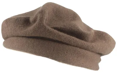 Kopka Steg-Baskenmütze aus reinem Cashmere in beige