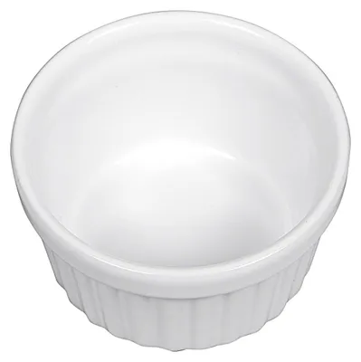 Produktbild von Ragout-Fin-Form 'Prisma' Steingut, Ø 9cm, H 5cm, weiß (1 Stück)