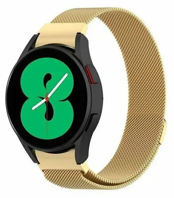 Produktbild von By Qubix passend für Samsung Galaxy watch 7 / Galaxy Watch FE - 40mm & 44mm - Milanaise-Armband (runder connector) - Gold