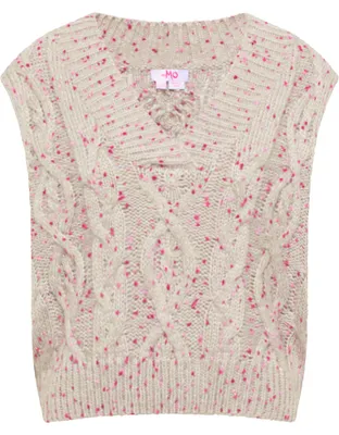 Productafbeelding van NALLY dames trui met vest, model 12419548-NA02, grijs/roze, maat XS/S