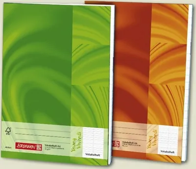 Produktbild von Vokabelhefte A5 liniert mit Teilungslinie 90 g/qm 48 Blatt Packung mit 10 Stück