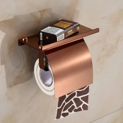 Produktbild von Papierrollenhalter – Edelstahl Toilettenpapierhalter, Roségold, Papierhandtuchhalter für Bad