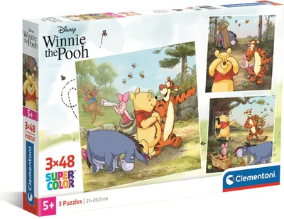 Zdjęcie produktu dla Puzzle 3X48 Super Kolor Winnie The Pooh 25063