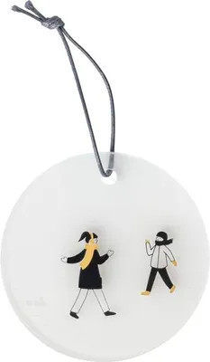 Produktbild von Glasanhänger "Schneeballschlacht"