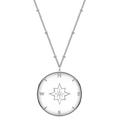 Produktbild von Glanzstücke München Halskette Kompass Sterling Silber 50,0 cm Basiskette + 5,0 cm Verlängerung 50080074