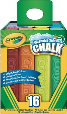 Produktbild von Crayola eckige Straßenkreide, 16 Stück