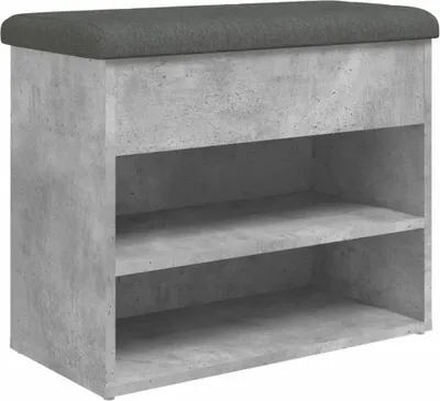 Obrázok produktu pre vidaXL Lavica na topánky betónová sivá 62x32x50 cm materiál na báze dreva