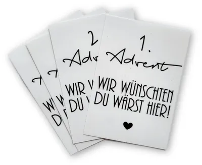 Productafbeelding van Stickers voor grafkaarsen - Set van 4 designs voor de eerste tot en met de vierde adventszondag - 4 stuks