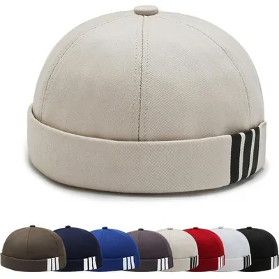 Produktbild von Docker Cap Herren Damen 100% Baumwolle Verstellbar Beige