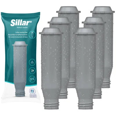 Zdjęcie produktu dla Zestaw 6 filtrów do wody Sillar do ekspresów Krups, Nivona i Melitta – zamiennik F088 NIRF700 PRO AQUA