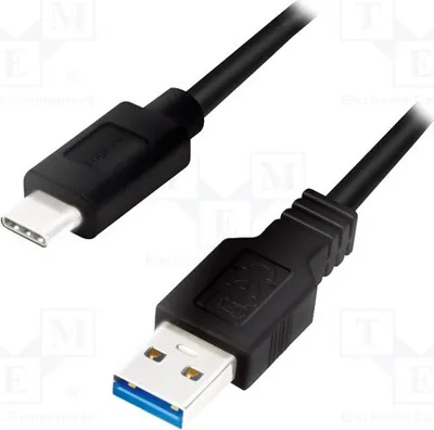 Produktbild von 1x Kabel 1m USB 3.0 USB A-Stecker,USB C-Stecker schwarz CU0168 USB-Kabel und -Ada