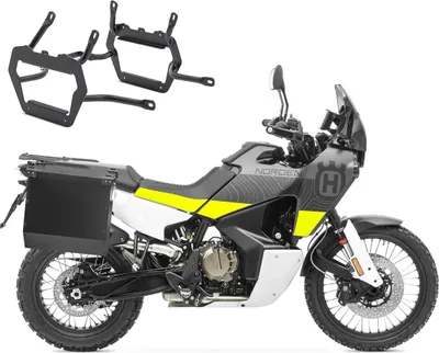 Immagine prodotto di Set valigia in alluminio + portavaligie adatto per Husqvarna Norden 901 21-25 Al