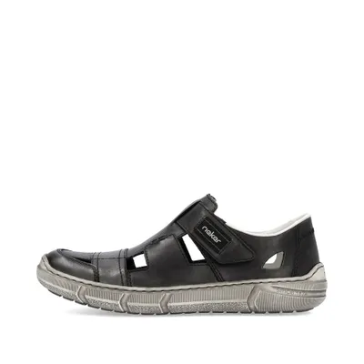 Obrázok produktu pre Rieker pánske nízke sandále z kože na suchý zips 04050, veľkosť:44 EU, farba:sivá