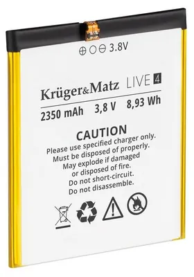 Immagine prodotto di Batteria per telefono, Kruger, KM00438, 2350 mAh, per il modello Live 4/4S