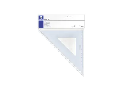 Produktbild von STAEDTLER Zeichendreieck 31cm 45/45 Gr. tr.bl