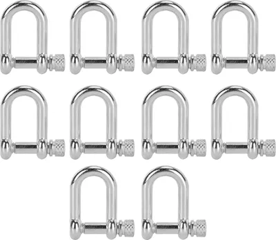 Immagine prodotto di 10pcs u forma morsel lega di zinco D anello serratura arco per paracord braccialetto testa rotonda