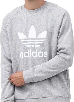 Produktbild von adidas adicolor Classics Trefoil Crew - Herren Pullover Sweatshirt Grau H06650 , L