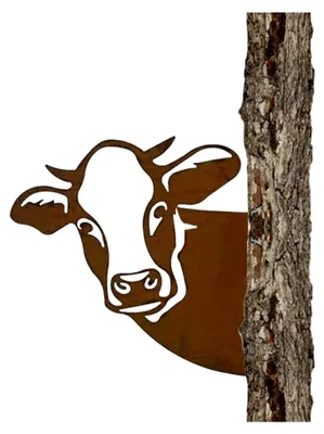Produktbild von Gartendekoration aus Rost 29 cm Kuhkopf Gartenfigur Metall