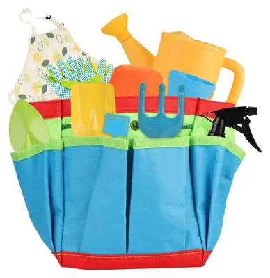 Immagine prodotto di Set da giardinaggio per bambini, composto da 11 pezzi, con annaffiatoio e rastrello
