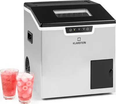 Produktbild von Klarstein Eiswürfelmaschine Klein, 3L Eiswürfelbereiter, Eiswürfelmaschine für 20kg Crushed Eis & Eiswürfel, Mini-Eiswürfelmaschine, Mittelgroße Eiswürfel, Eiswürfelbereiter Selbstreinigend