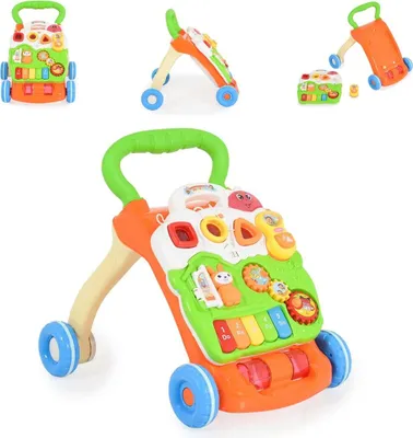 Obrázok produktu pre Moni detské chodítko Piano 999c odnímateľné hracie centrum Melódie, svetlá, zvuky zelená