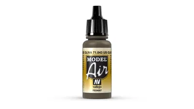 Olivbraun 043 Vallejo Model Air 17ml Airbrush Farbe
