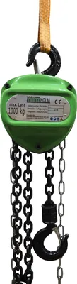 Produktbild von Profi Hand Kettenzug 1000 kg 3 m Flaschenzug Hebezug Seilzug Kran 1t