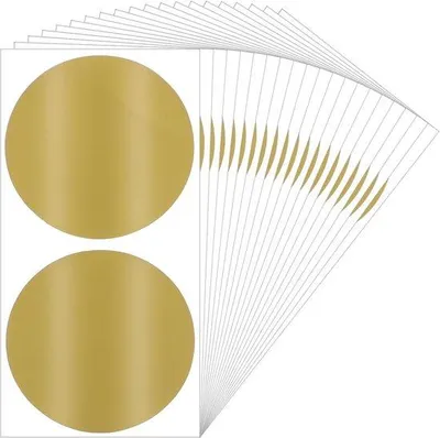 Produktbild von Famanu Runde Kratzsticker 5 cm, Gold, Selbstklebend - 50 Stück